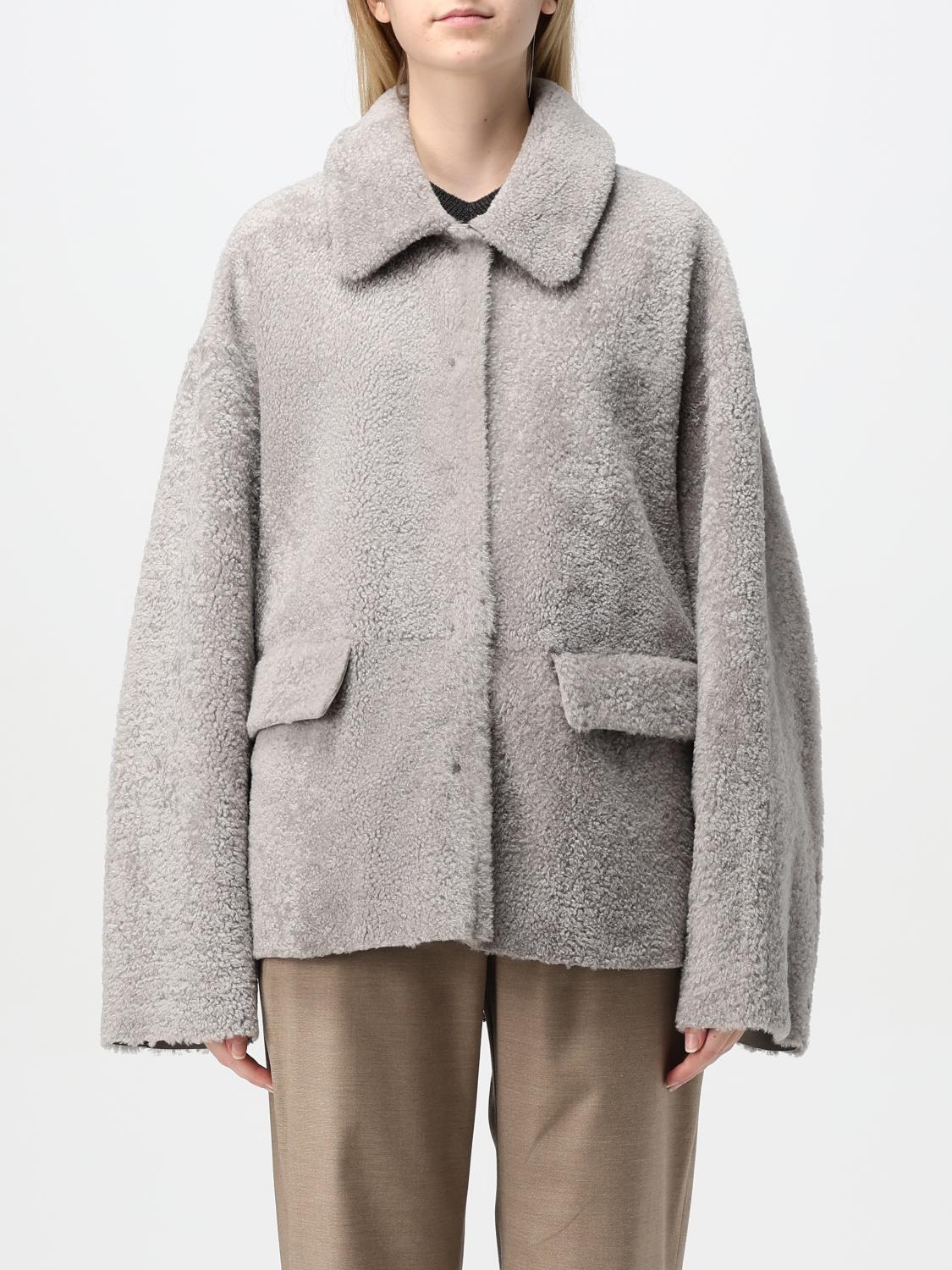 Desa 1972 Shearling Jacket In Grey