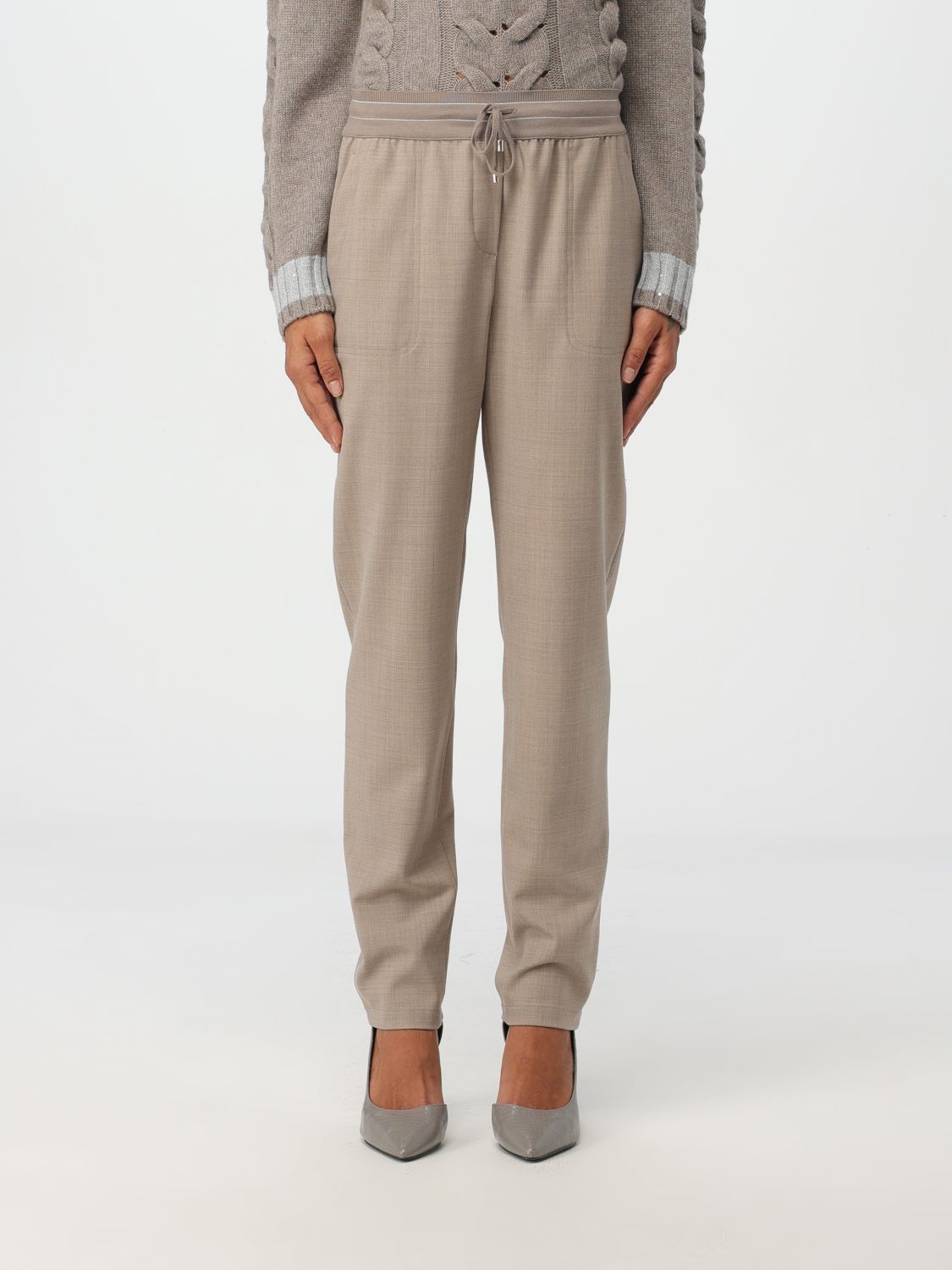 Shop Lorena Antoniazzi Pants  Woman Color Grey In Grau