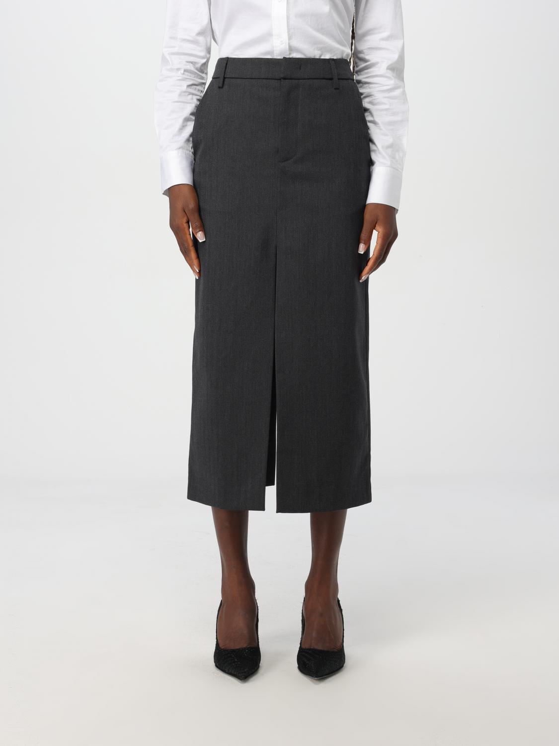 Skirt DONDUP Woman color Charcoal - Dondup - Modalova
