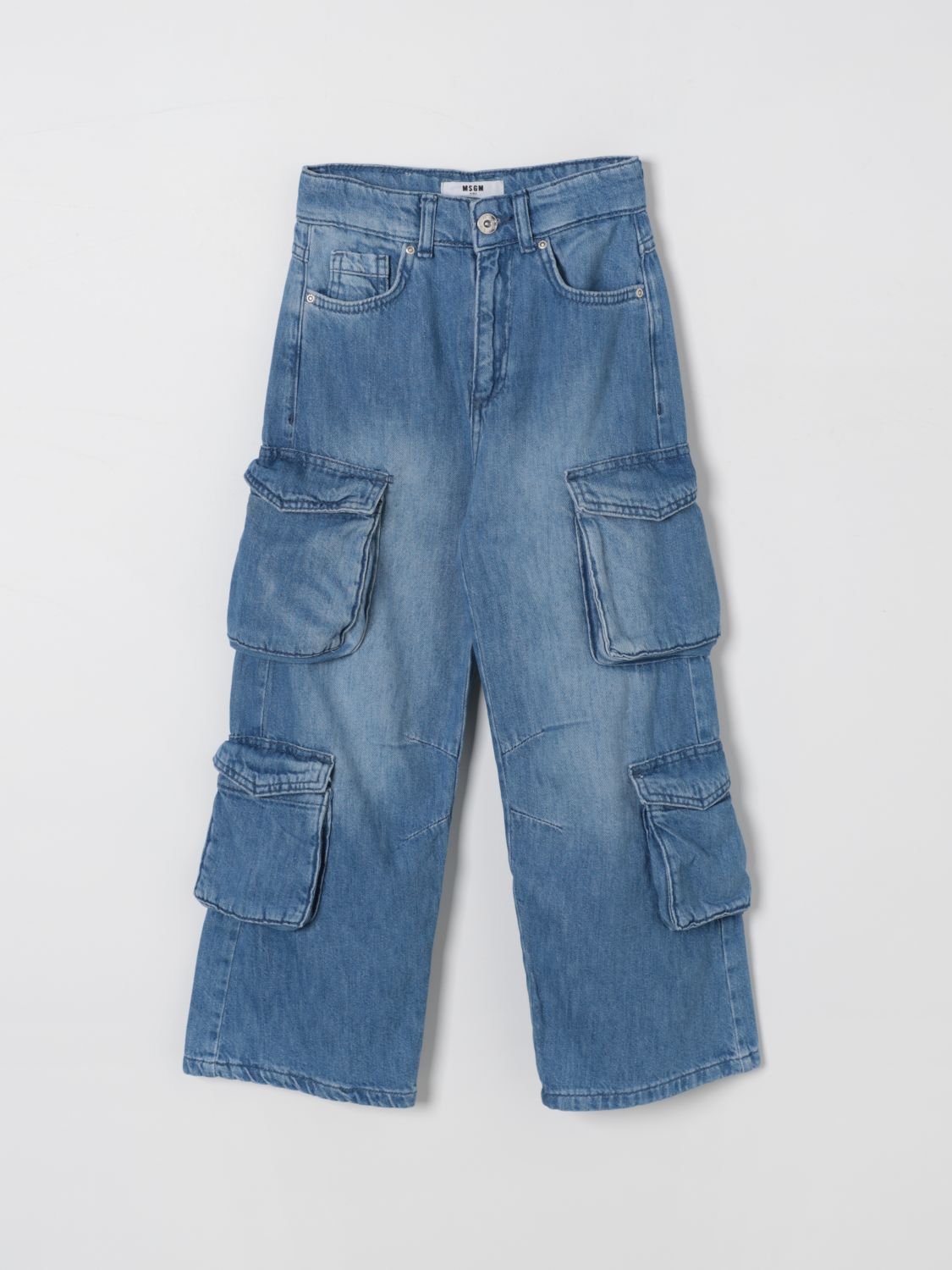 Msgm Pants  Kids Kids Color Denim In 牛仔布