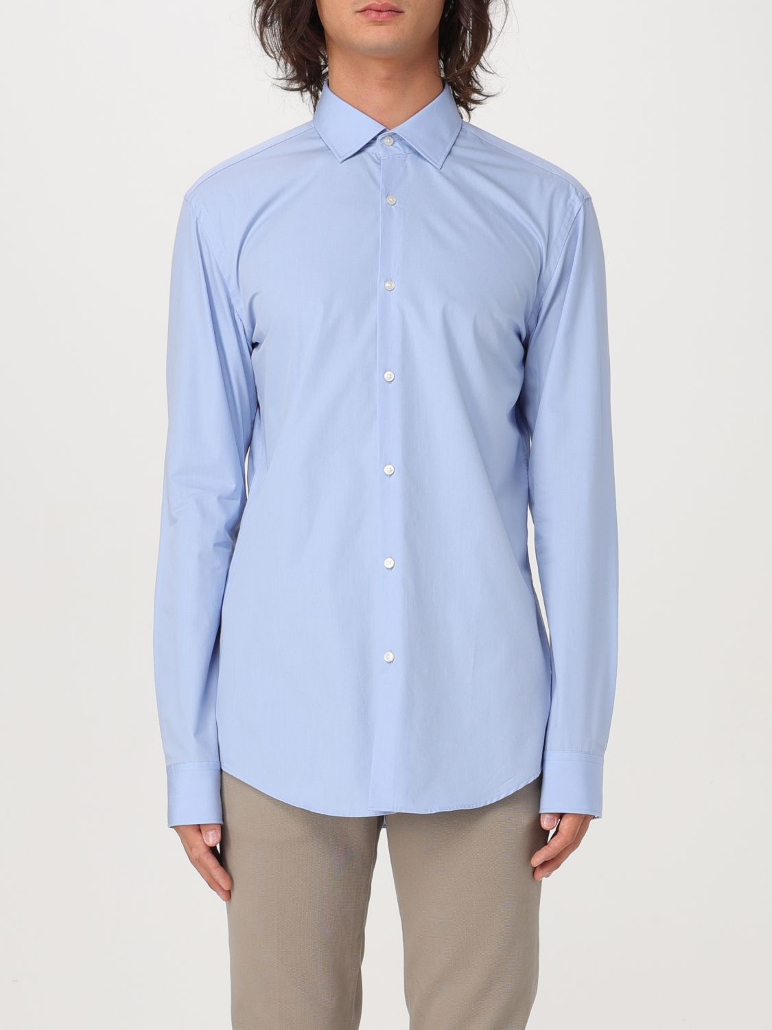 Shop Hugo Shirt  Men Color Sky Blue In Hellblau