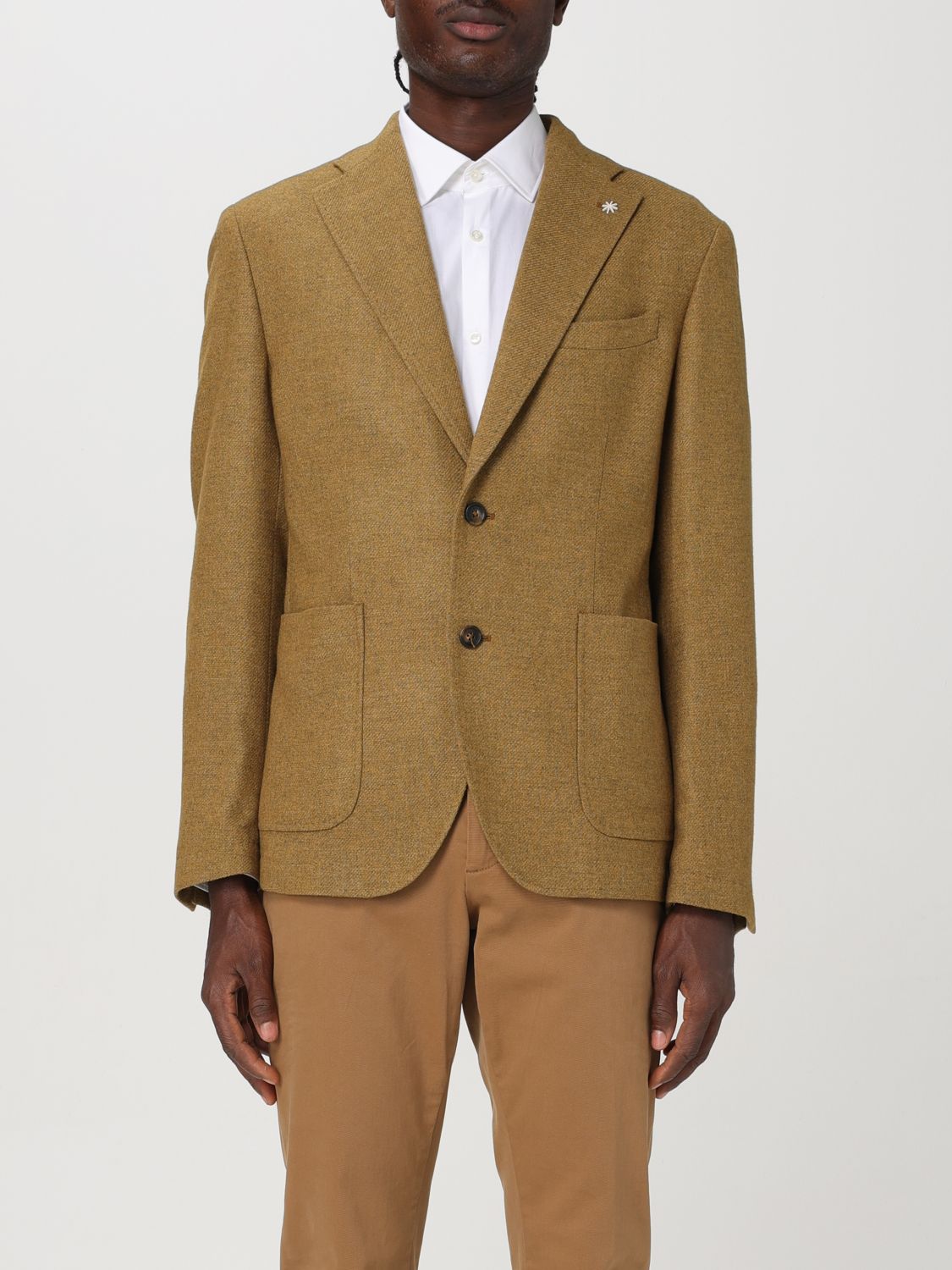 Shop Manuel Ritz Blazer  Men Color Ocher In Ocker