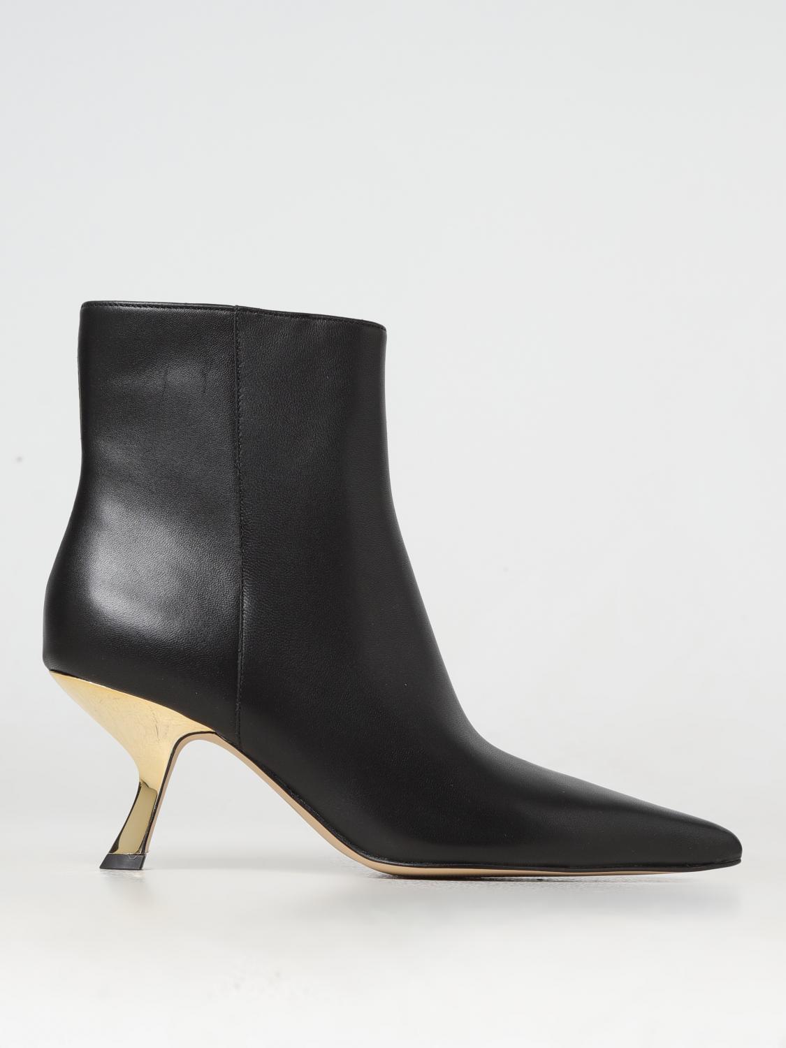 Michael Michael Kors Luna Leather Ankle Boots In Schwarz