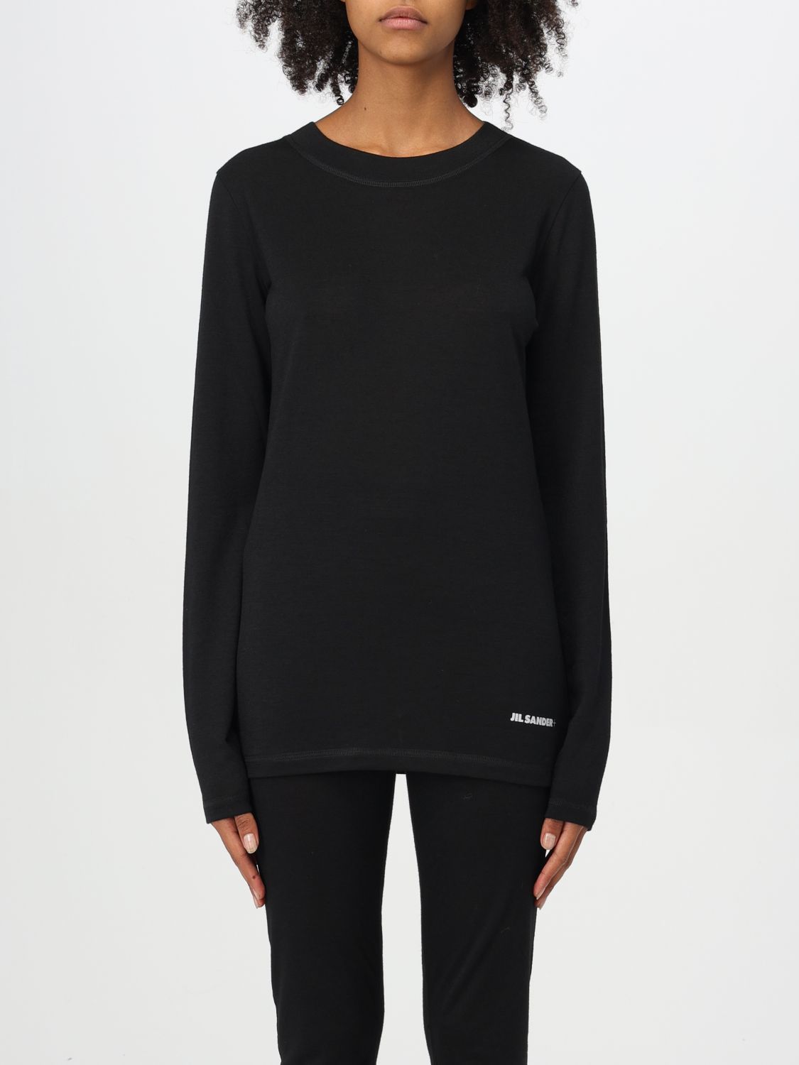 Shop Jil Sander T-shirt  Woman Color Black In Schwarz