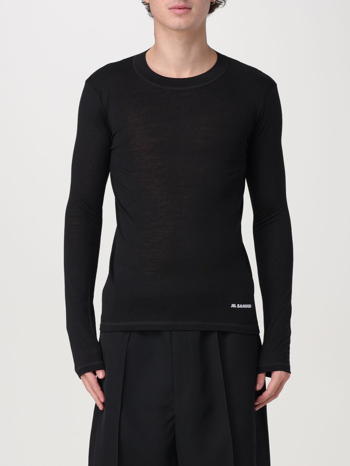 Shop Jil Sander T-shirt  Men Color Black In Schwarz