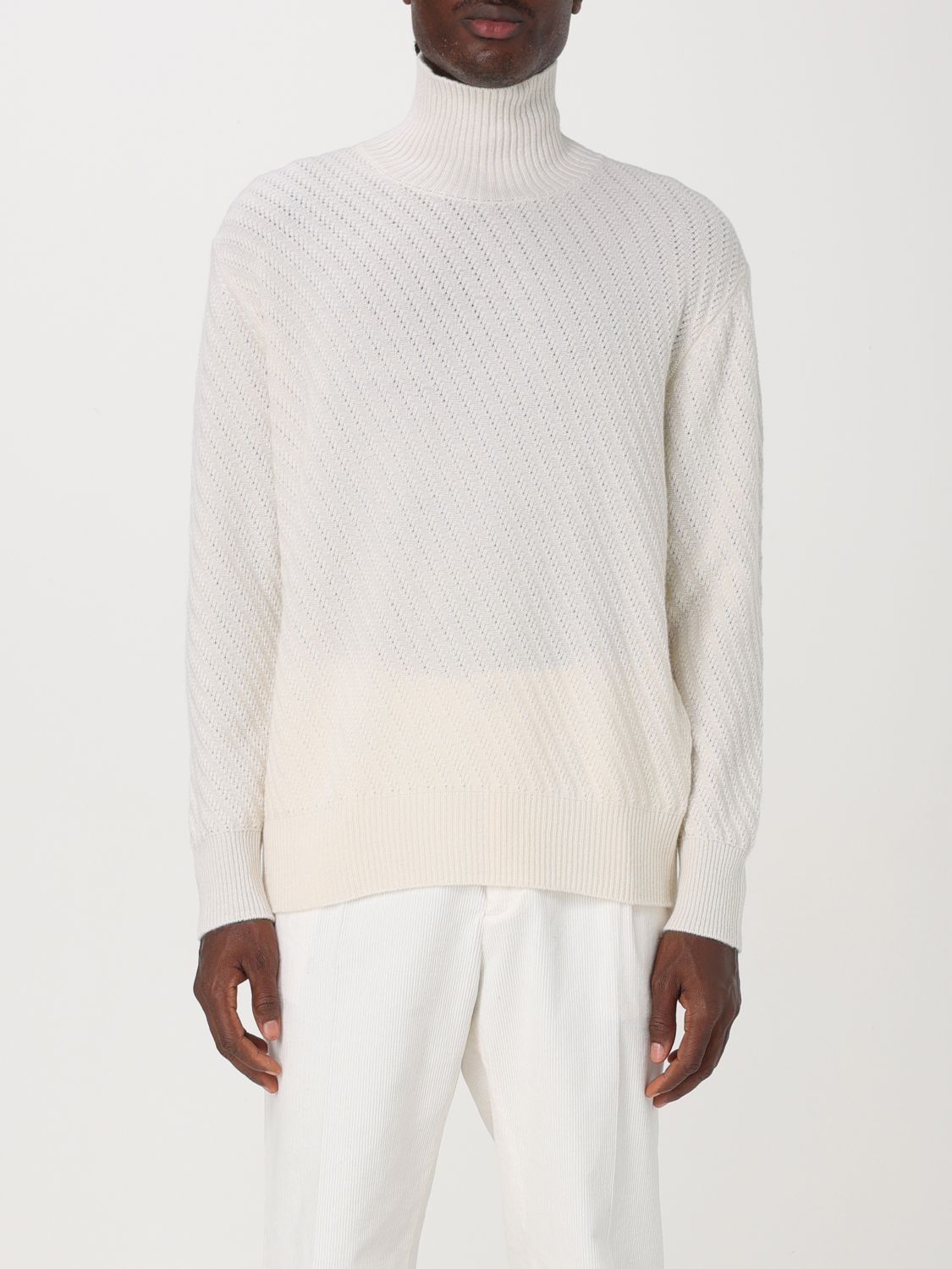 Shop Paolo Pecora Sweater  Men Color Yellow Cream