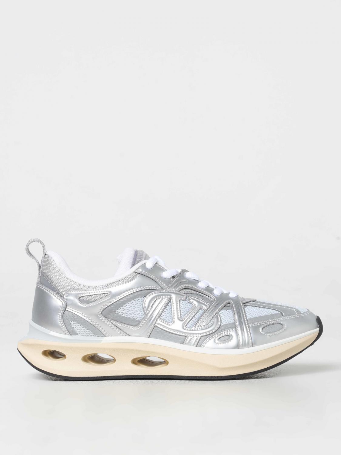 Shop Valentino Sneakers  Garavani Woman Color Silver In Silber