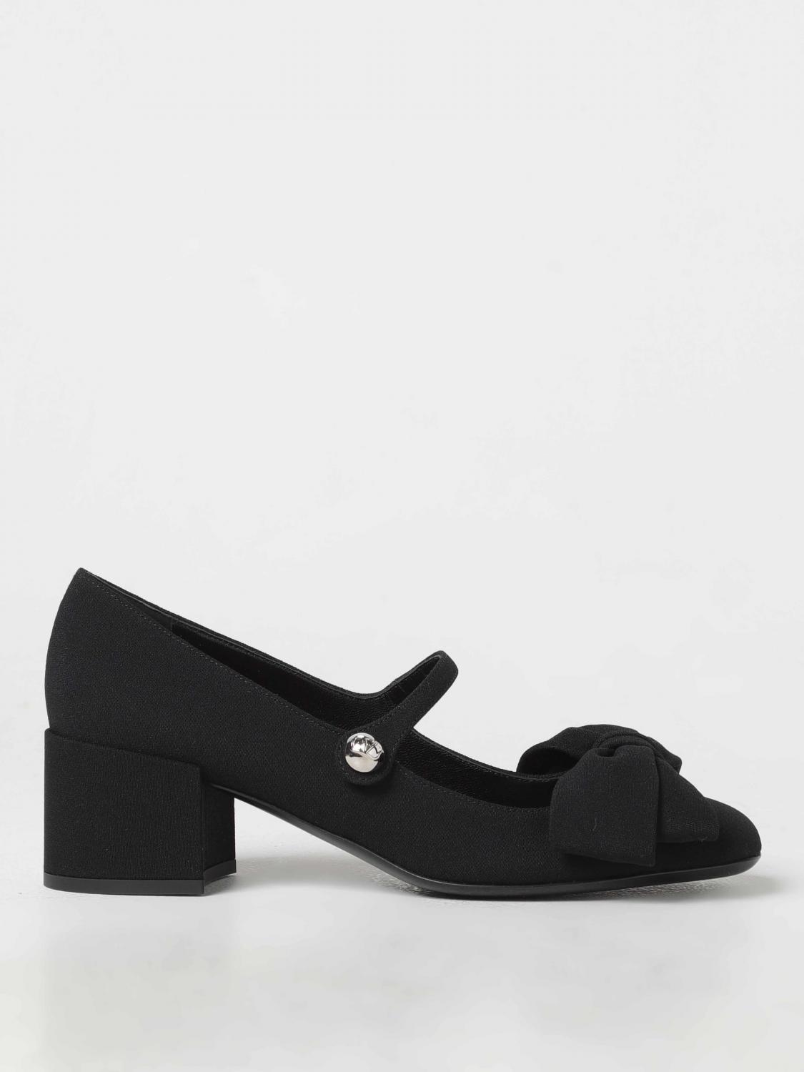 Valentino Mary Jane Block Heel Square Toe In Schwarz