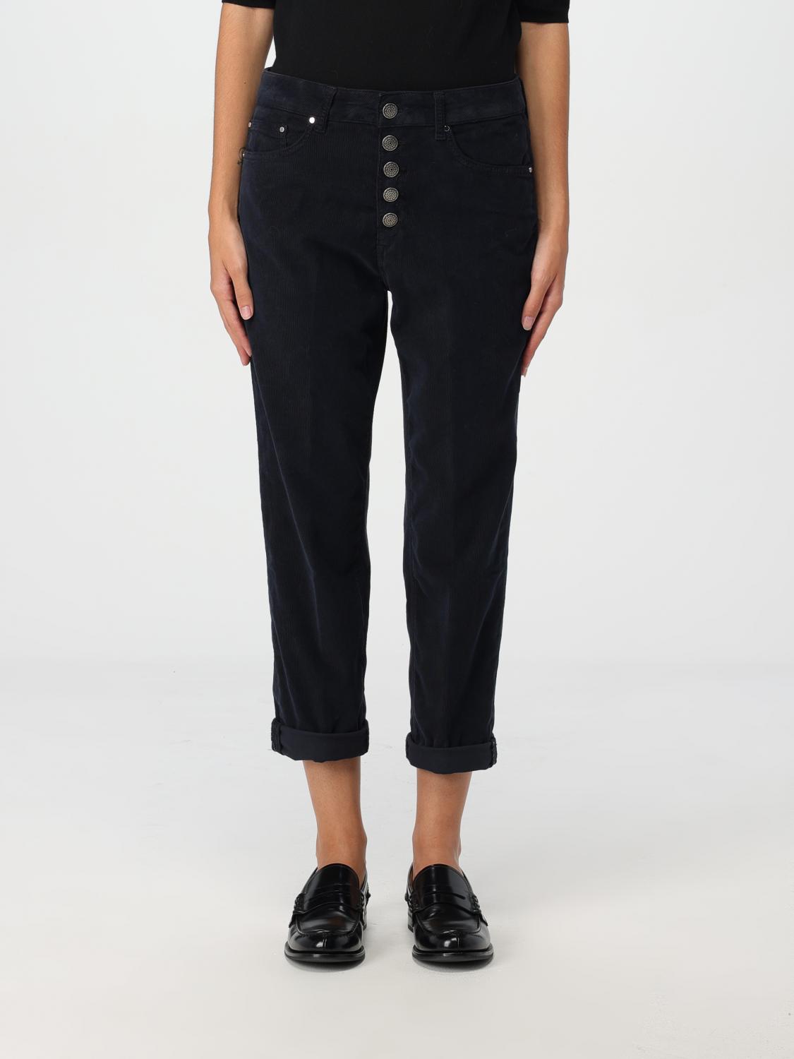 Dondup Woman Pants Black Size 31 Cotton, Elastomultiester, Elastane In Blau
