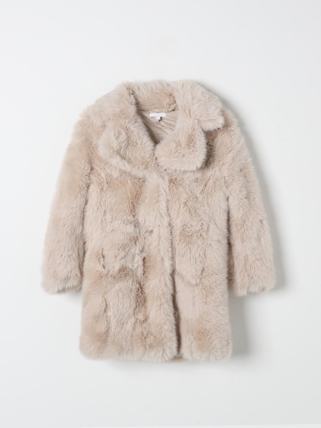 Shop Chloé Coat  Kids Color Beige