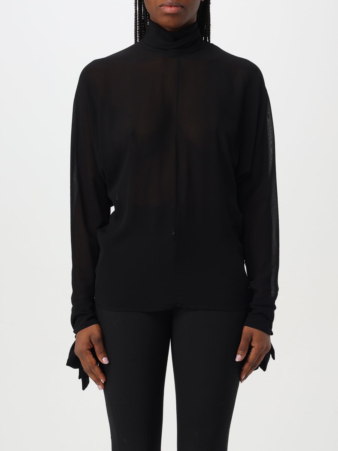 Shop Dondup Shirt  Woman Color Black In Schwarz