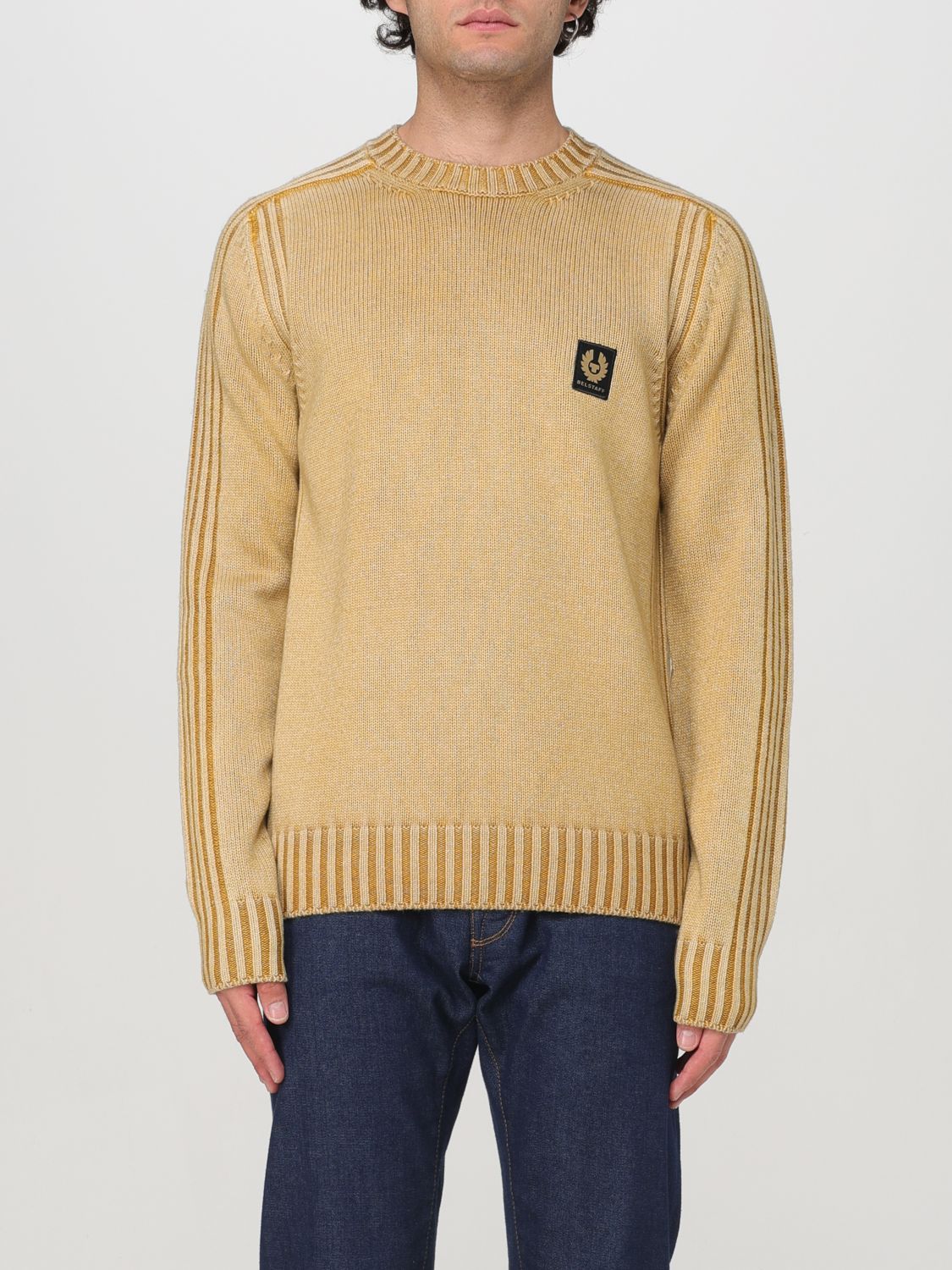 Shop Belstaff Sweater  Men Color Yellow In Gelb