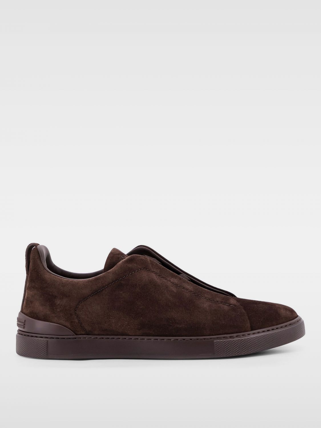 Shop Zegna Sneakers  Men Color Brown In Braun