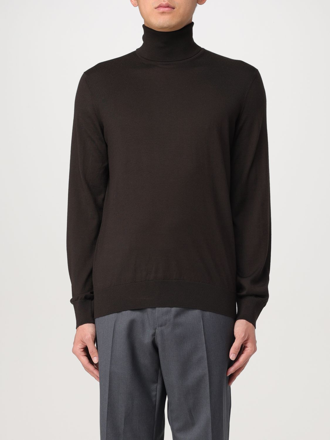 Shop Zegna Sweater  Men Color Brown In Braun