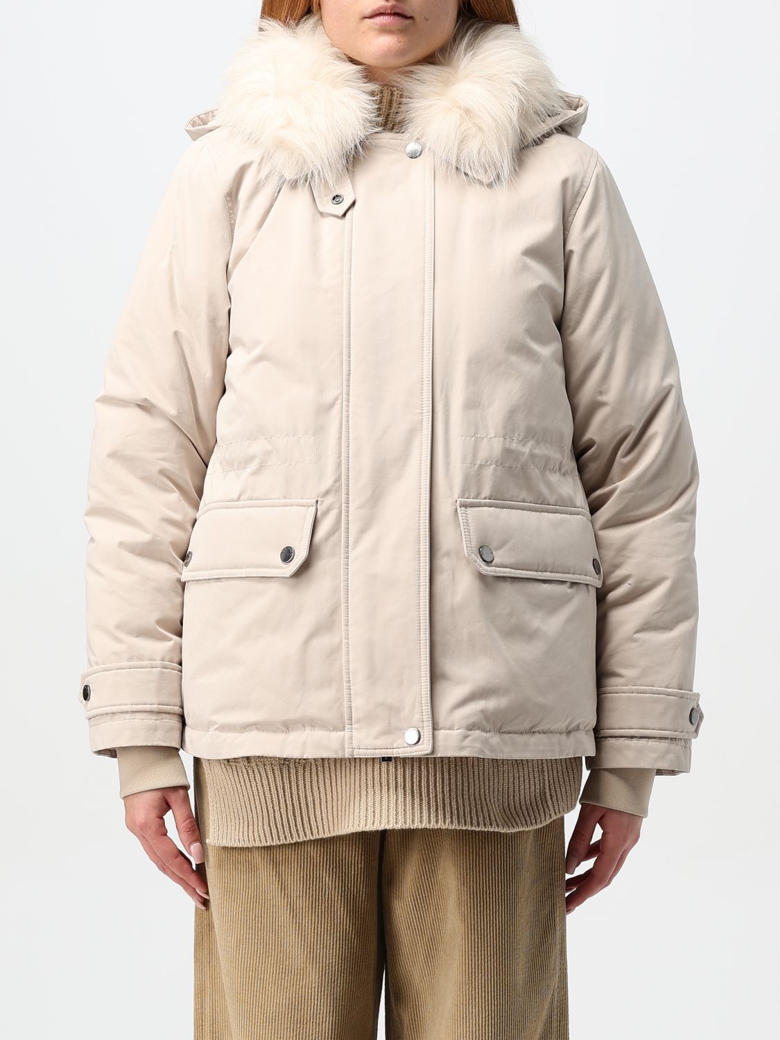 Shop Woolrich Jacket  Woman Color Beige