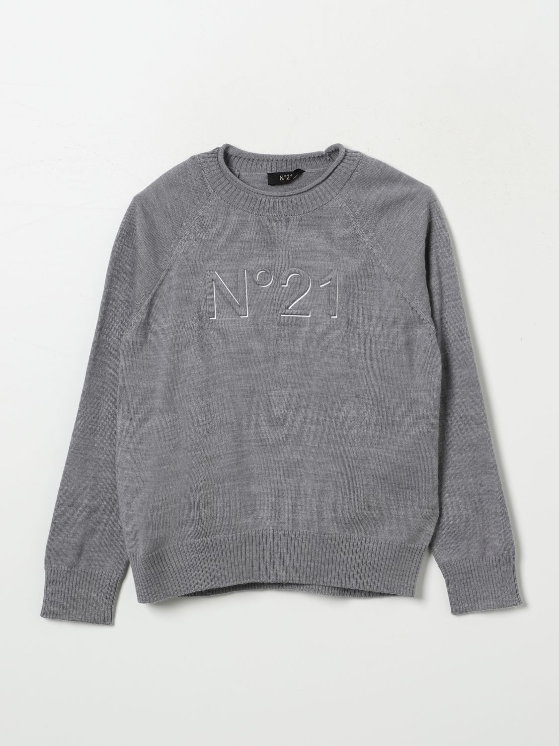 N°21 Sweater N° 21 Kids Color Grey In 灰色