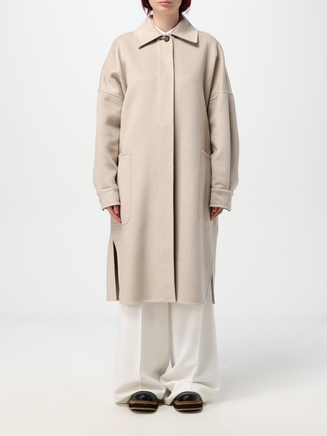 Max Mara Coat Woman Color Brown In Braun