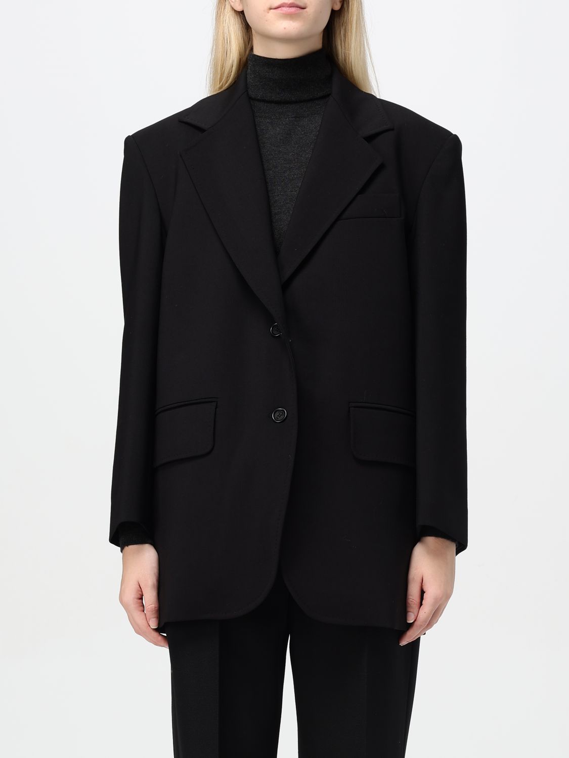 Shop Max Mara Blazer  Woman Color Black In Schwarz