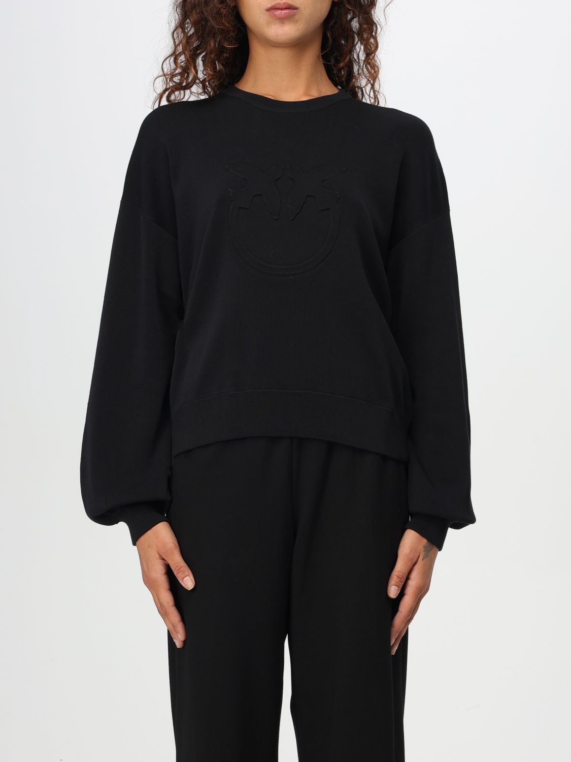 Shop Pinko Sweater  Woman Color Black In Schwarz