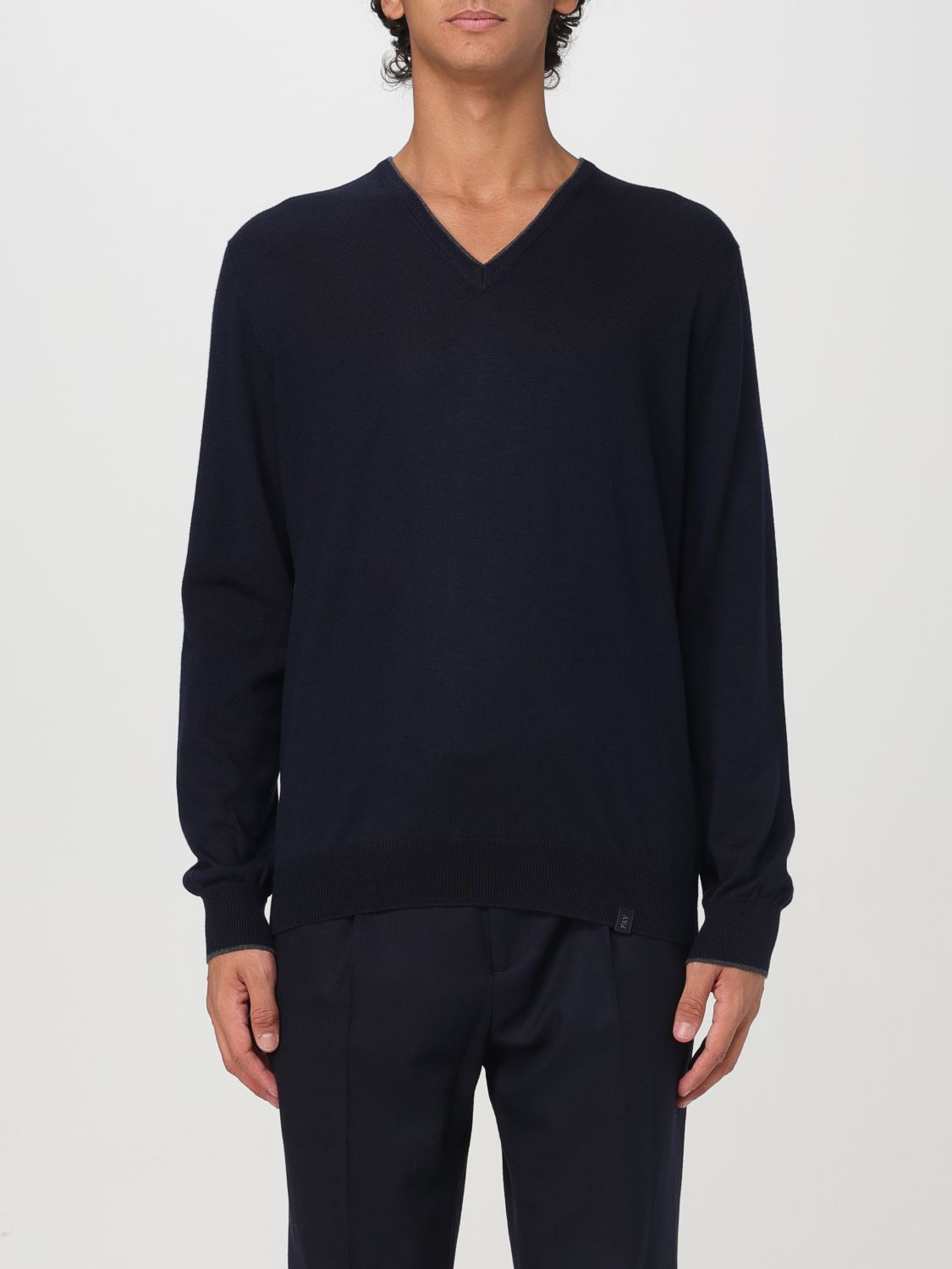 Shop Fay Sweater  Men Color Blue In Blau