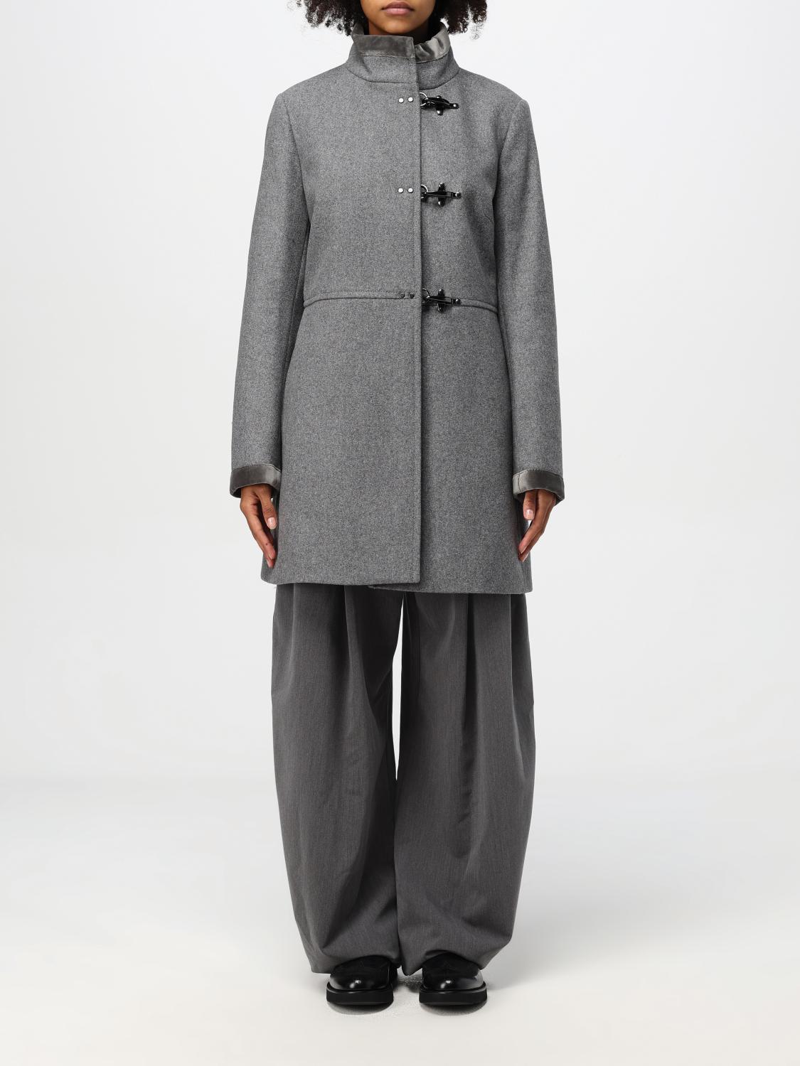 Fay Coat  Woman Color Charcoal In Charcoal