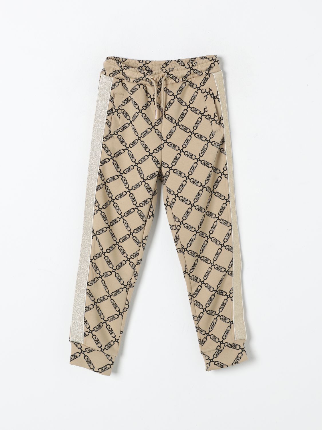 Shop Michael Michael Kors Pants  Kids Color Beige