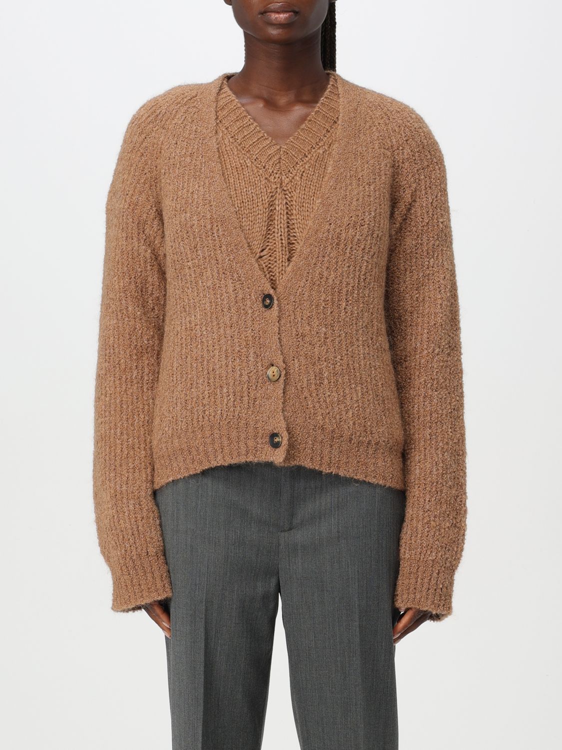 Roberto Collina Cardigan  Woman Color Brown In Braun