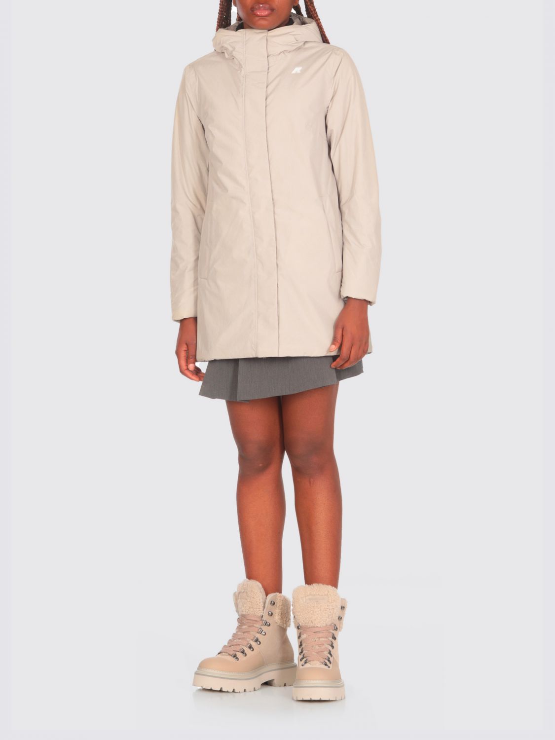 K-way Jacket  Woman Color Beige In Neutral