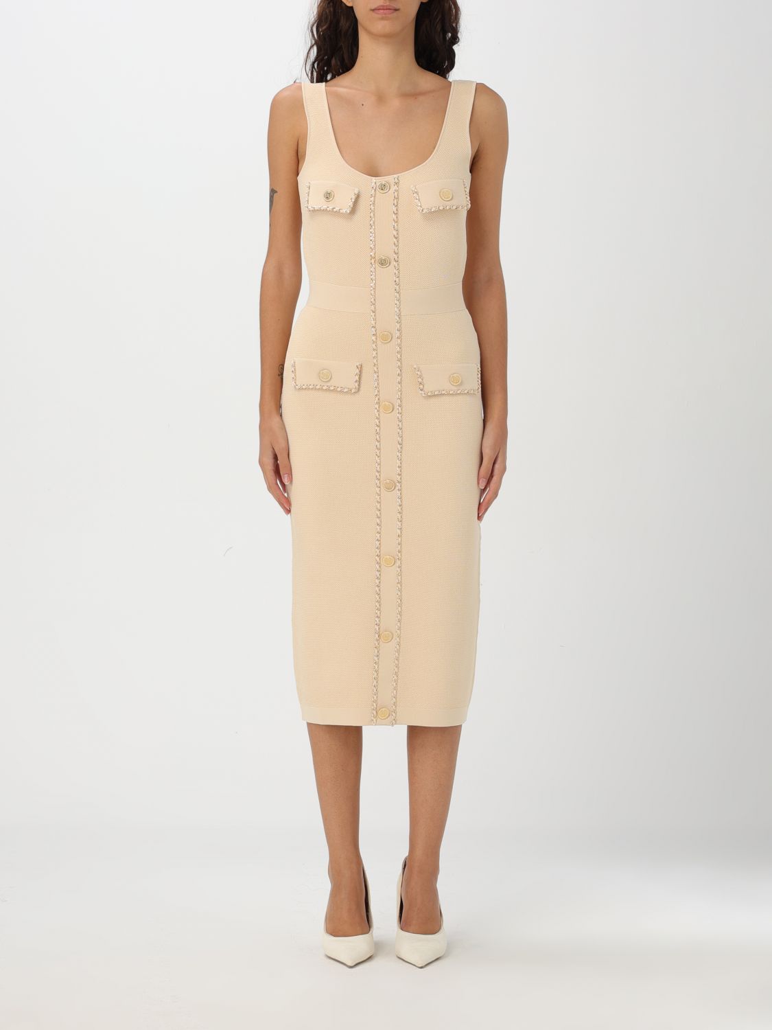 Elisabetta Franchi Dress  Woman Color Beige