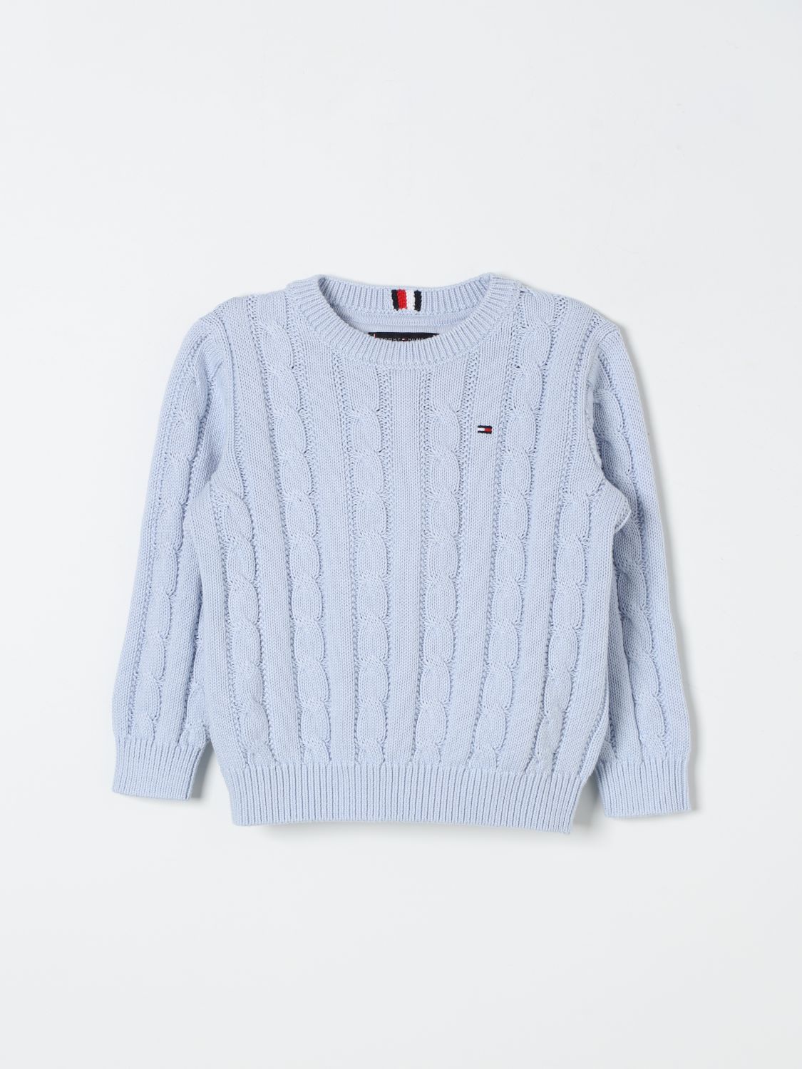 Shop Tommy Hilfiger Sweater  Kids Color Sky In Himmelblau