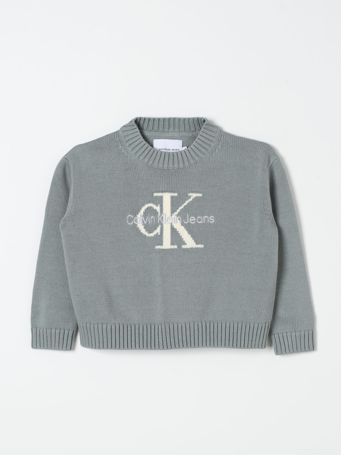 Shop Calvin Klein Sweater  Kids Color Green In Grün