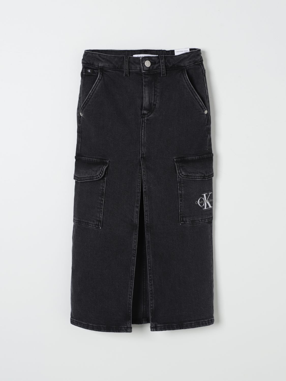 Shop Calvin Klein Skirt  Kids Color Black In Schwarz