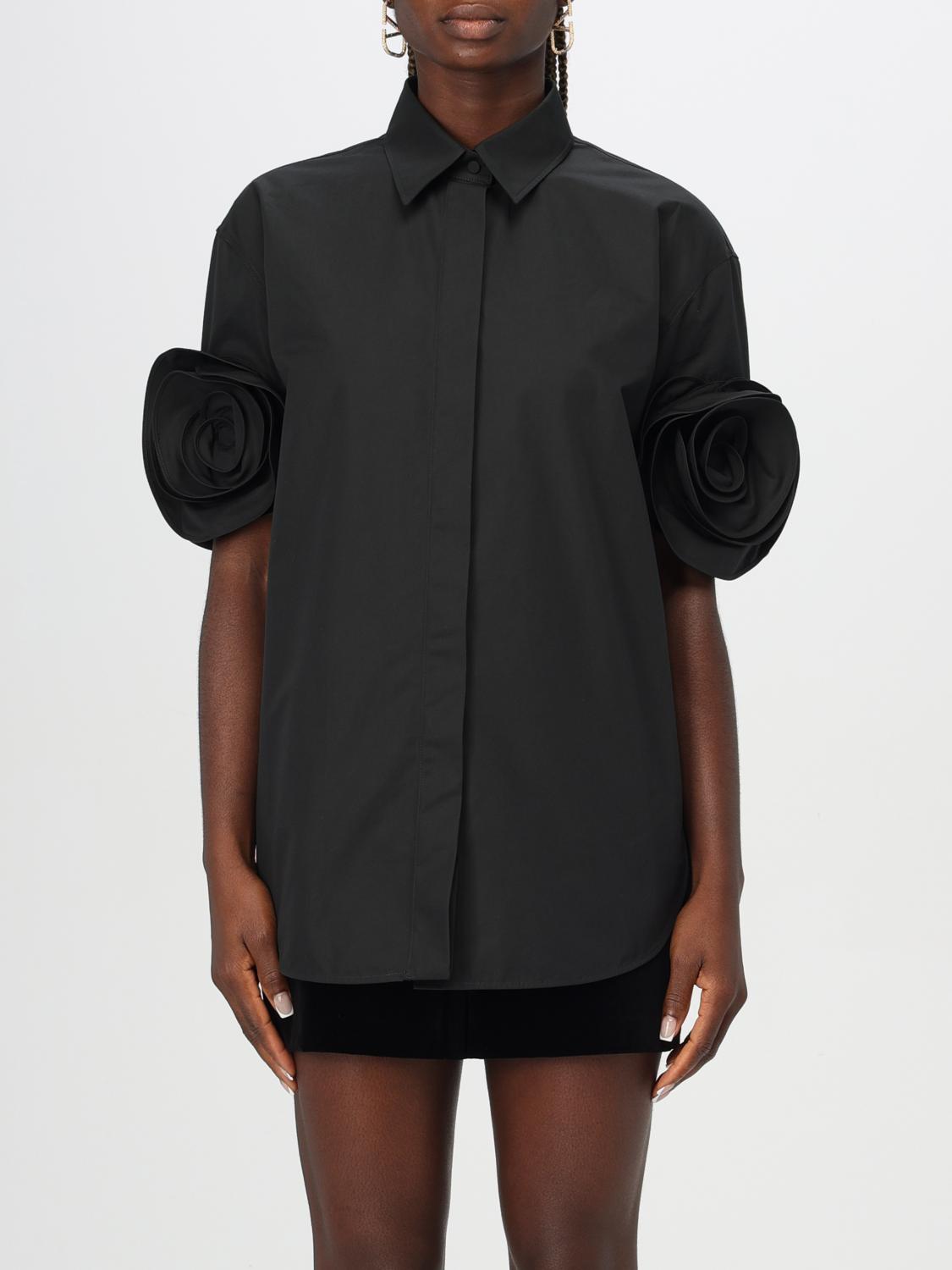 Shop Valentino Shirt  Woman Color Black In Schwarz