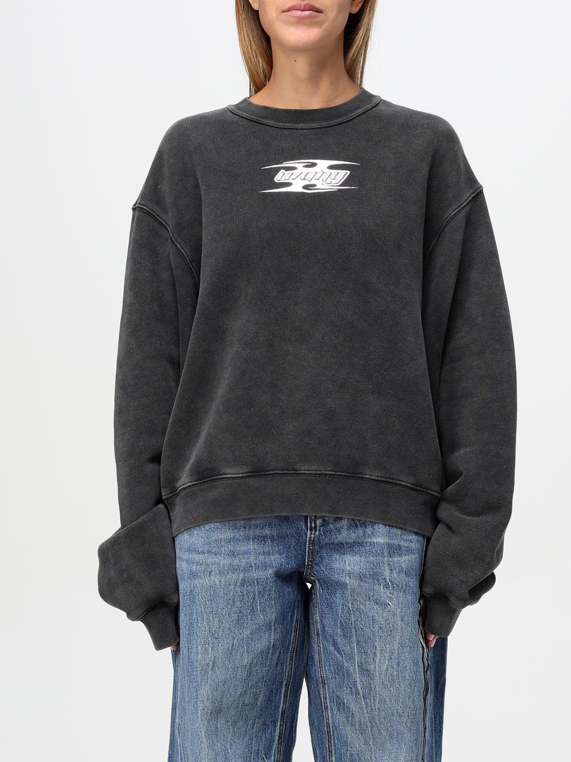 Alexander Wang Blade Logo-embossed Sweatshirt In Cotton Terry In Grau