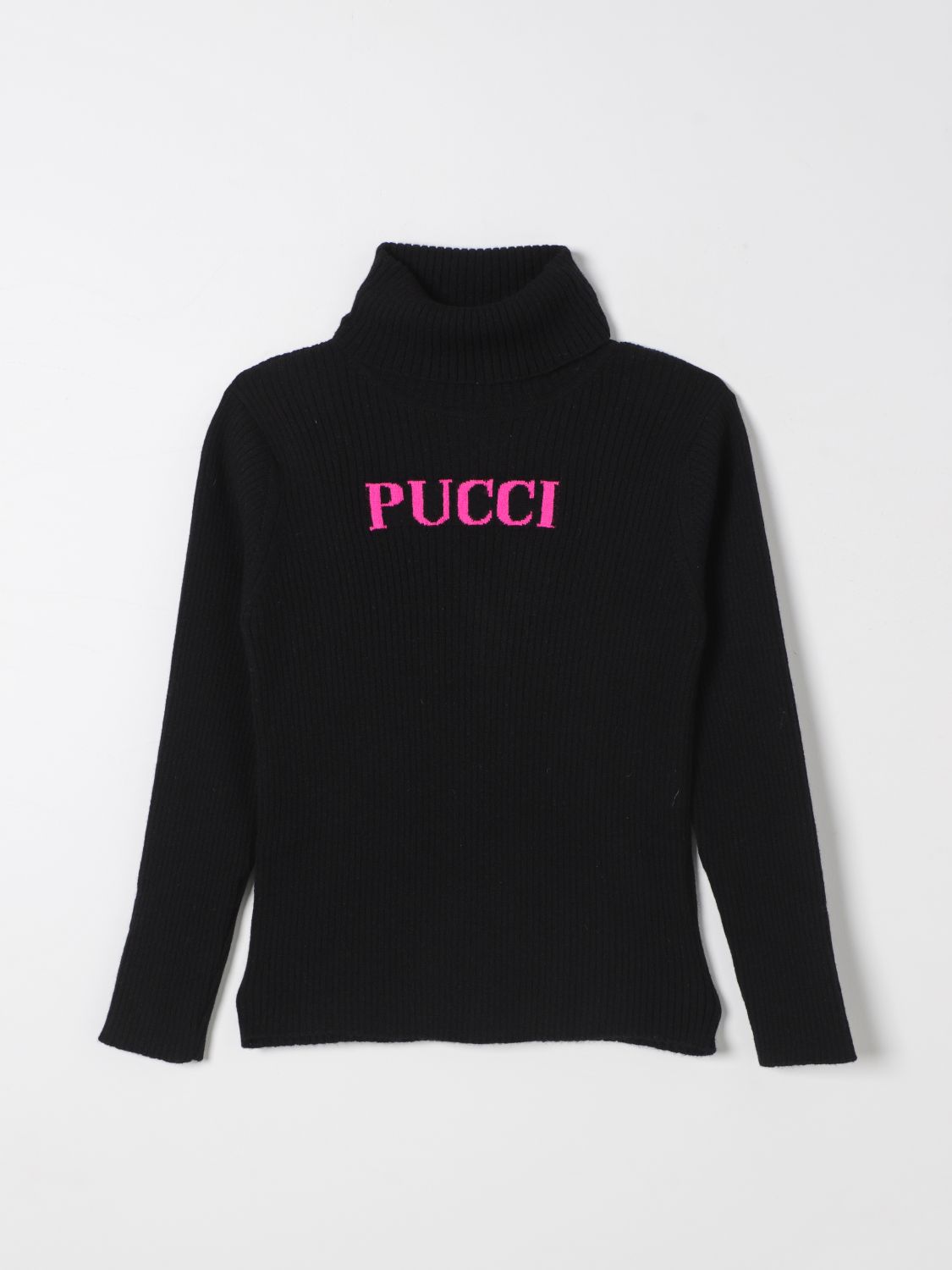 Shop Pucci Sweater  Kids Color Black In Schwarz