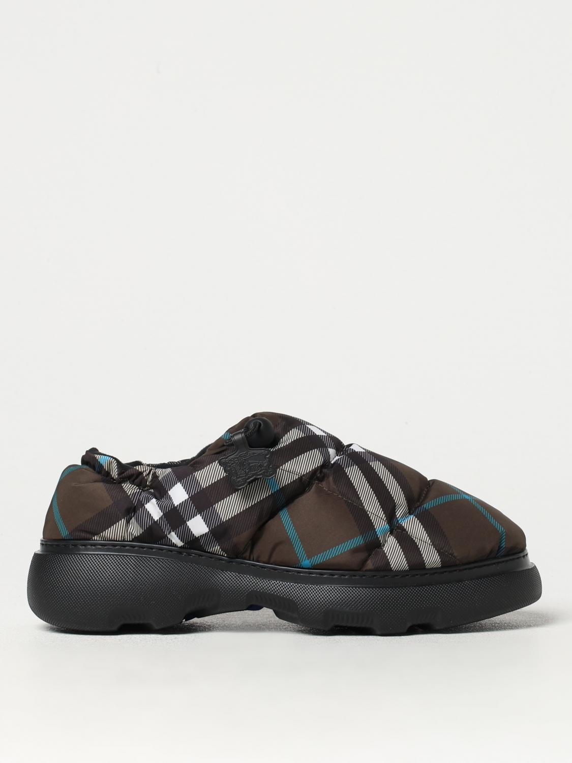 Burberry Men Check Nylon-blend Pillow Mule In Schwarz