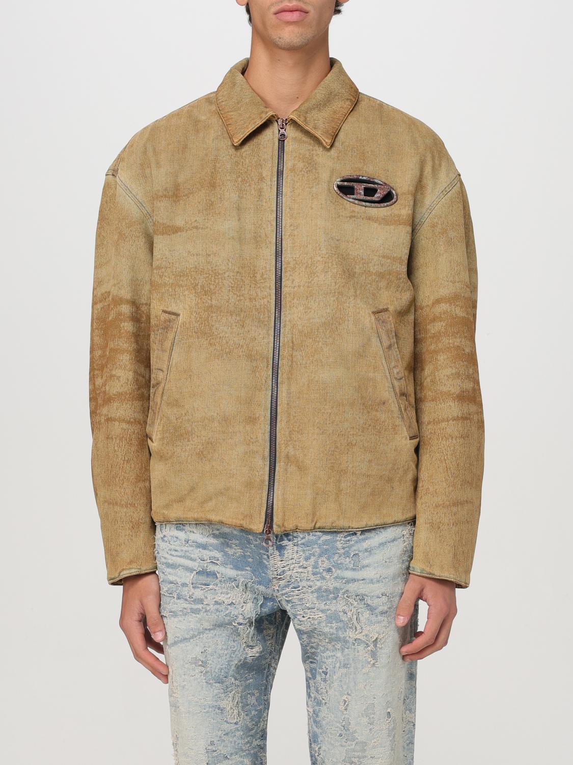 Shop Diesel Jacket  Men Color Brown In Braun