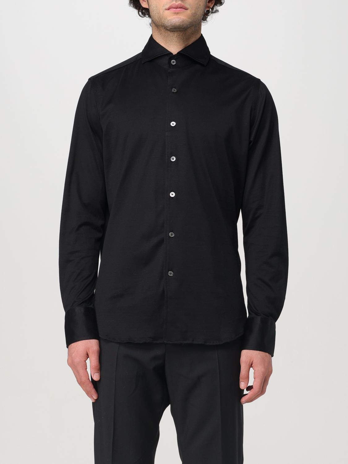 Shop Canali Shirt  Men Color Charcoal