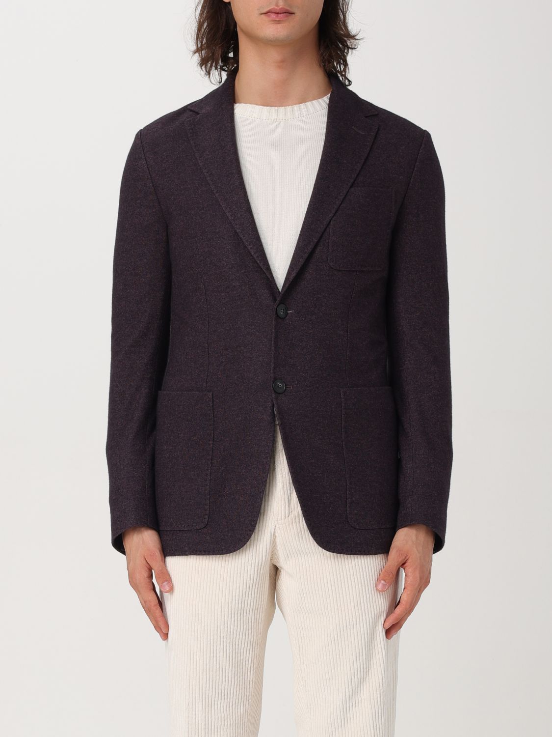 Canali Blazer  Men Color Black In Purple