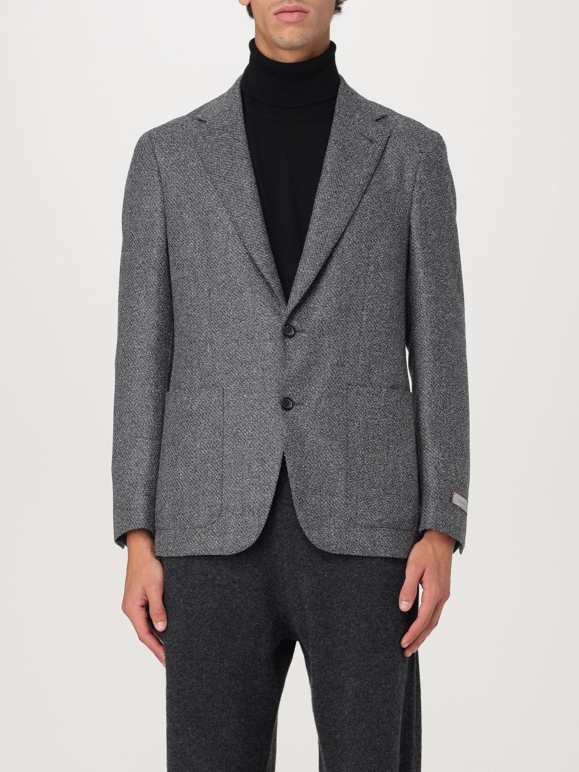 Shop Canali Blazer  Men Color Grey In Grau