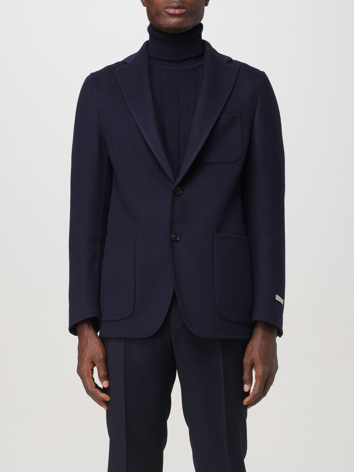 Shop Canali Blazer  Men Color Blue In Blau