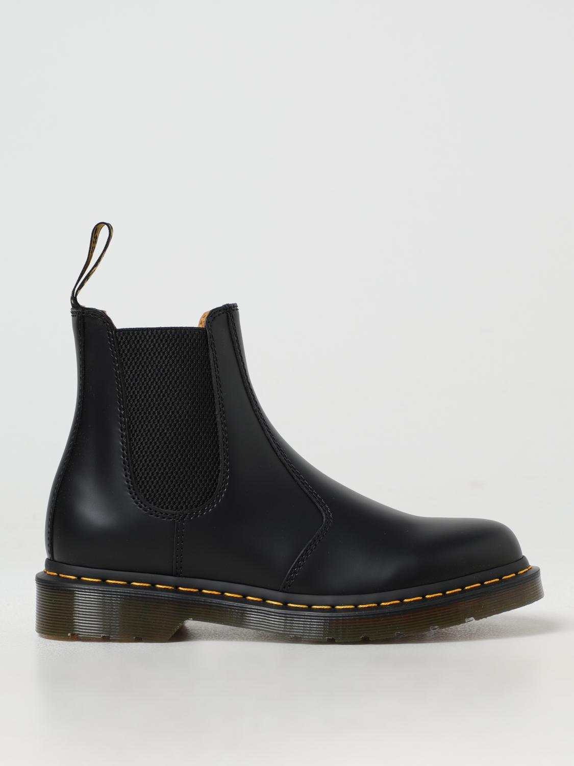 Shop Dr. Martens' Flat Ankle Boots Dr. Martens Woman Color Black In Schwarz