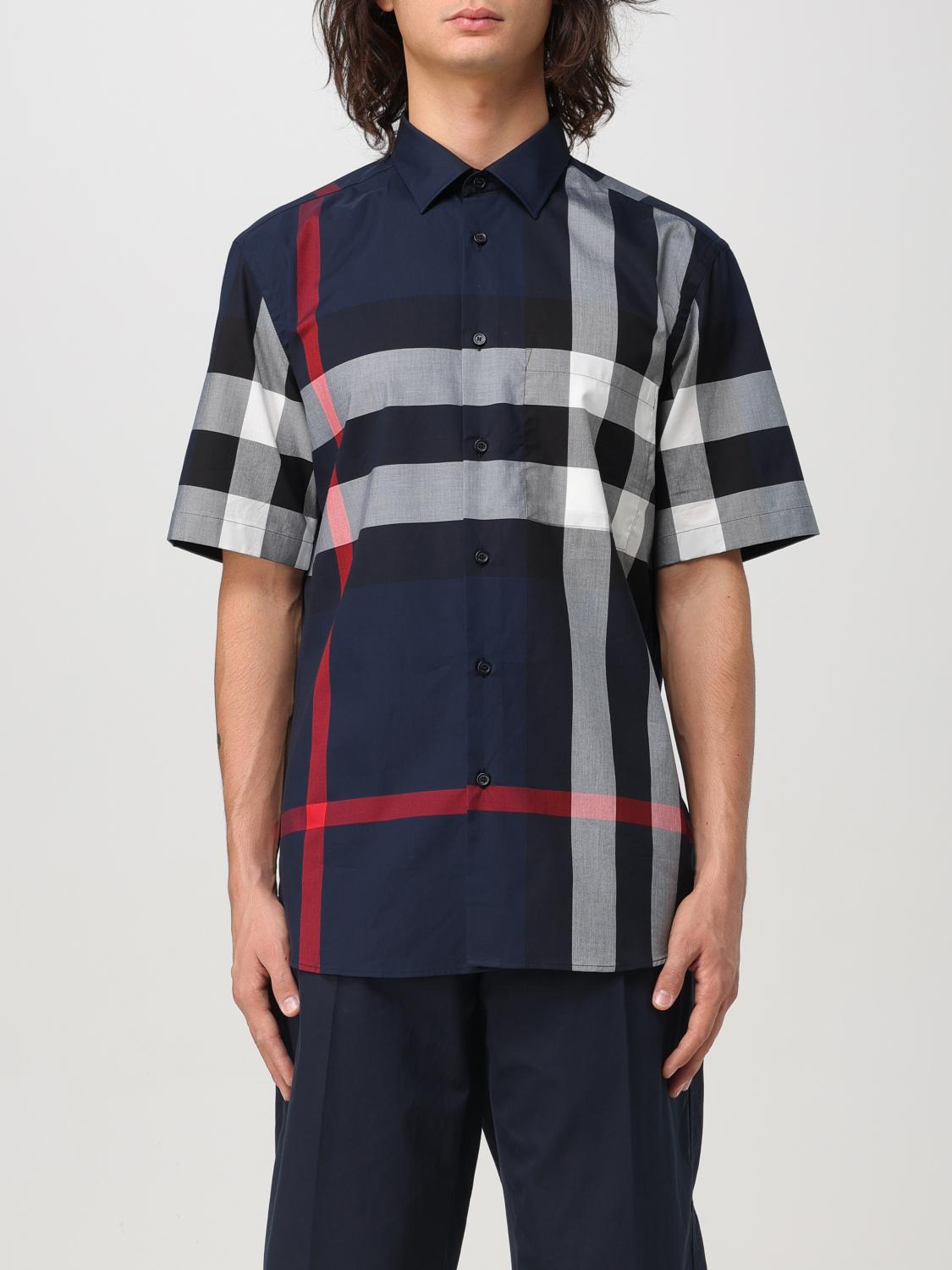 Burberry Summerton Check Cotton Shirt In Black