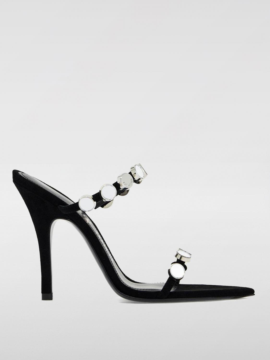 Shop Attico Heeled Sandals The  Woman Color Black In Schwarz