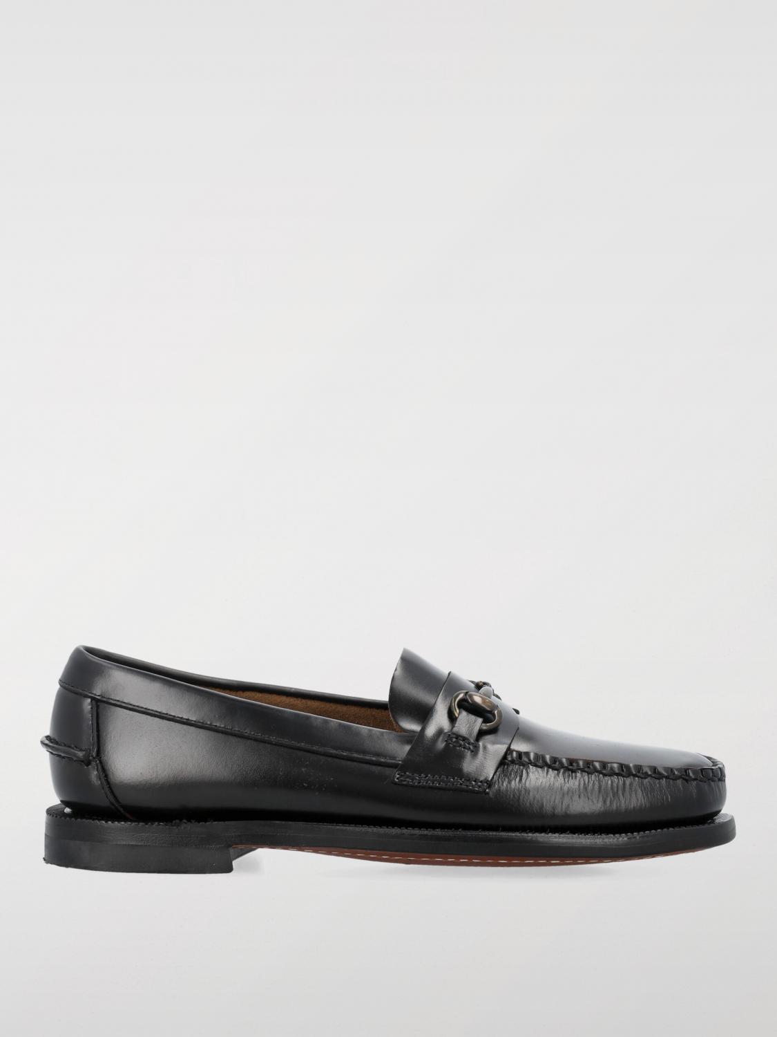 Sebago Horsebit-detail Leather Loafers In Black