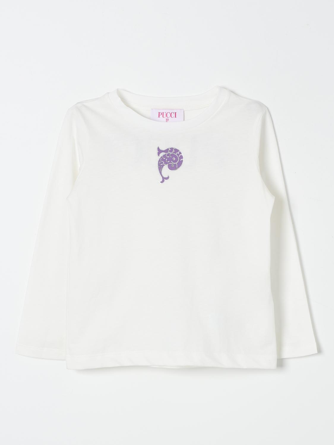 Pucci T-shirt Kids Color White In Weiss
