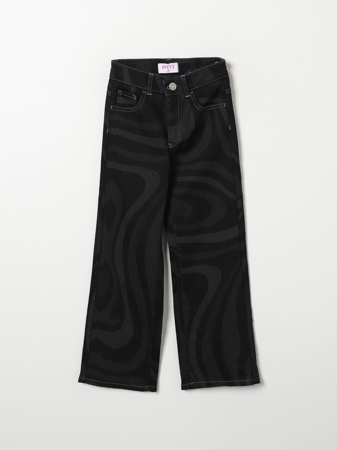 Shop Pucci Jeans  Kids Color Black In Schwarz