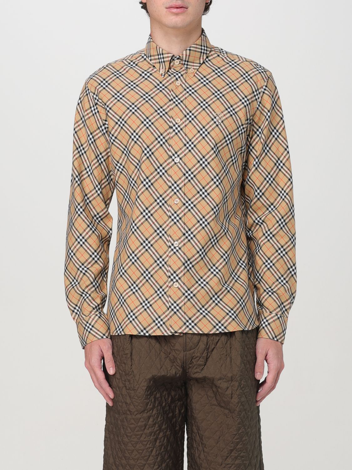 Shop Burberry Shirt  Men Color Sand