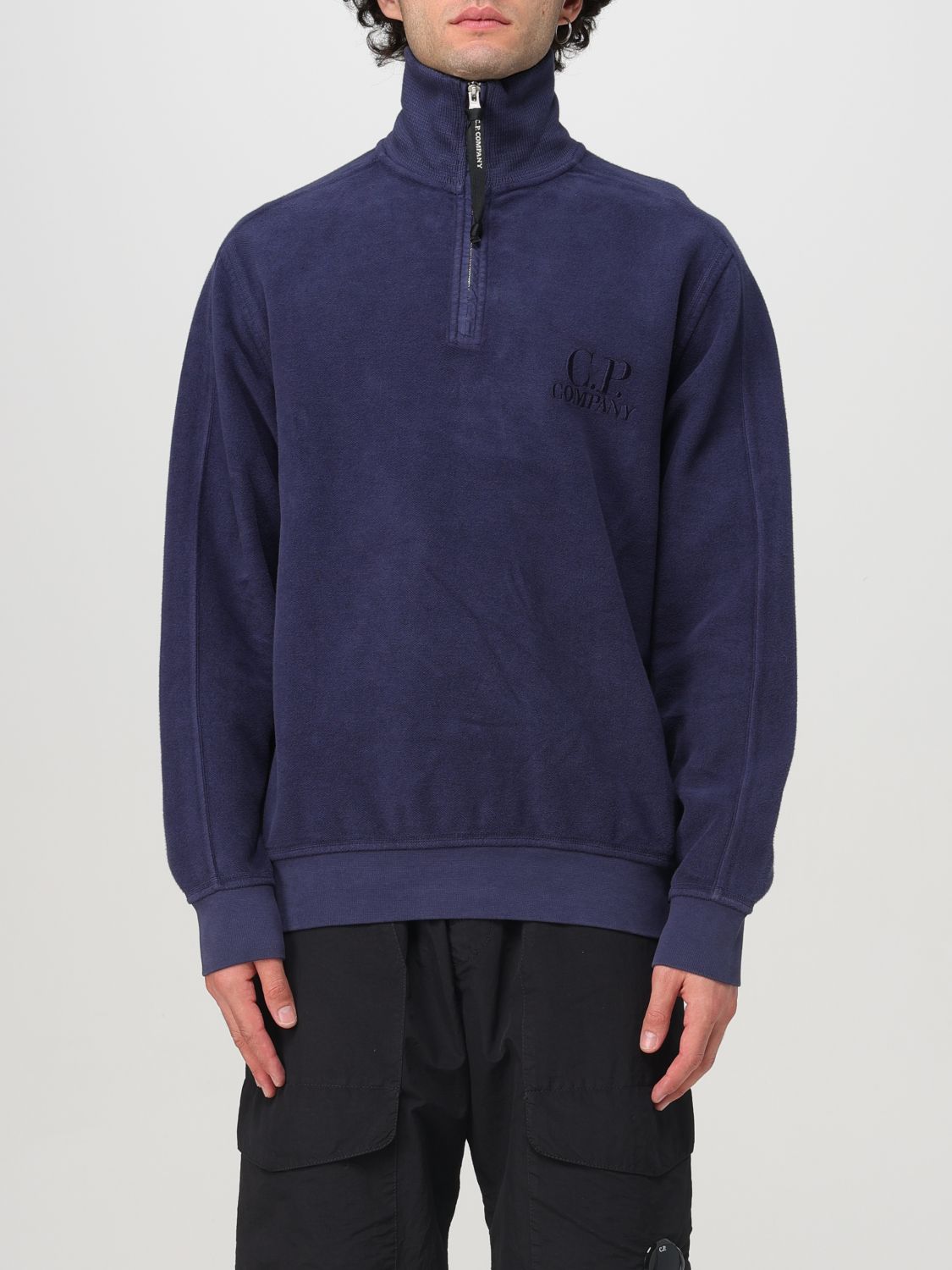 Shop C.p. Company Sweatshirt  Men Color Blue In Blau