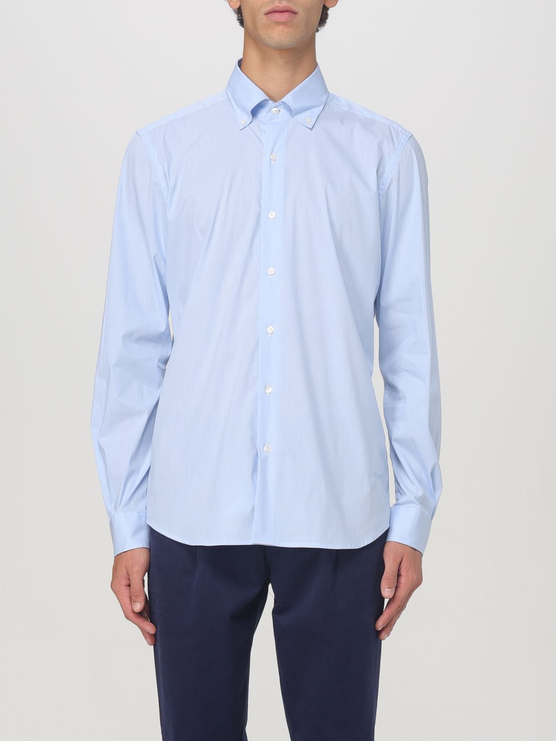 Shop Fay Shirt  Men Color Sky In Himmelblau